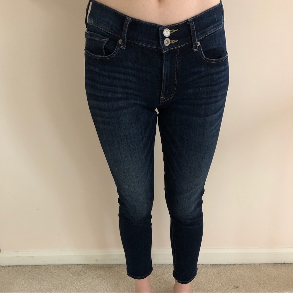 Express dark wash jeans.